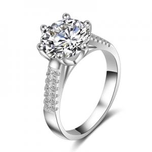 JZ039 Wedding jewelry silver bride ring with cz